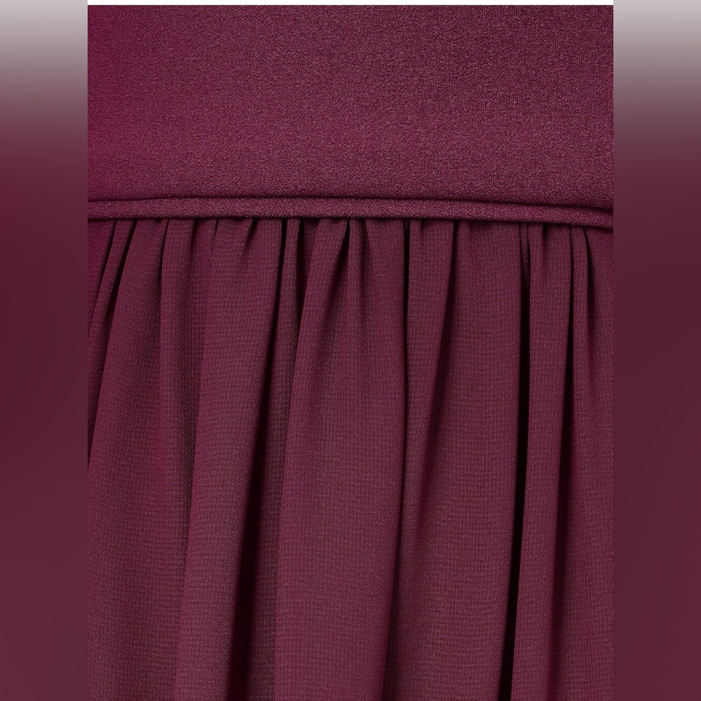 Adrianna Papell Women's One Shoulder Chiffon Gown Size 16 - Picture 4 of 8